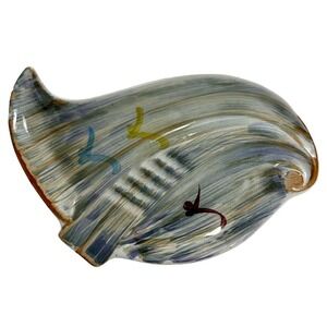 Vintage Ceramic Trinket Dish Decorative Plate Bird Design Accent Ashtray